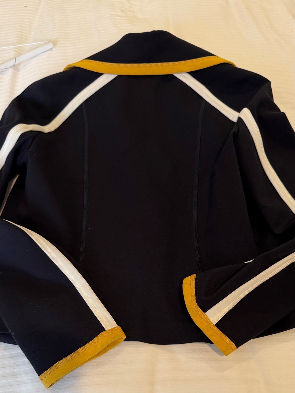 Fendi Women's Navy-Black Contrast-Trim Jacket with mustard-Yellow Accents NWT - Picture 3 of 6